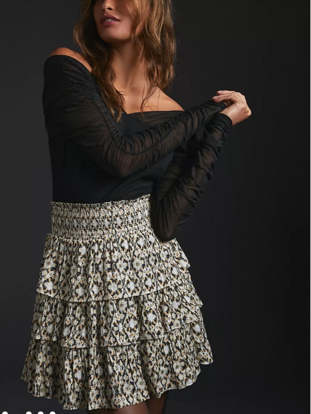 Anthropologie Printed A-Line
Mini Skirt Size S